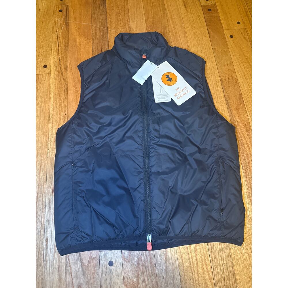 NEW Save The Duck Men's Giga Quilted Puffer Vest Mens Sz Small Black